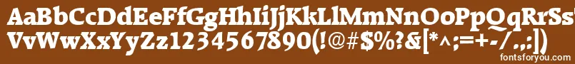 フォントRaleighhBold – 茶色の背景に白い文字