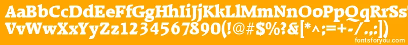 フォントRaleighhBold – オレンジの背景に白い文字