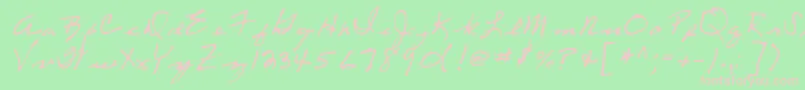 LeftyRegular Font – Pink Fonts on Green Background