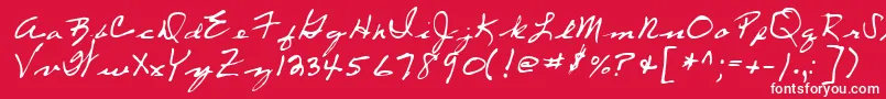 LeftyRegular Font – White Fonts on Red Background