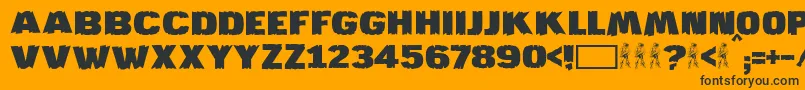 JmhKatan Font – Black Fonts on Orange Background