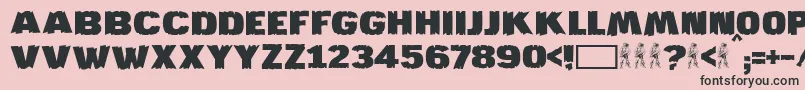 JmhKatan Font – Black Fonts on Pink Background