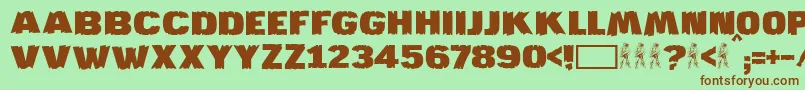 JmhKatan Font – Brown Fonts on Green Background