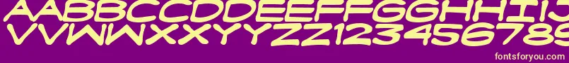 Fanboyhcb Font – Yellow Fonts on Purple Background