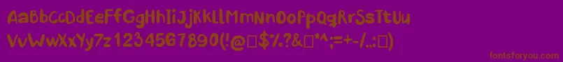 Krema Font – Brown Fonts on Purple Background