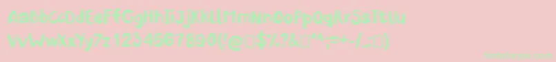 Krema Font – Green Fonts on Pink Background