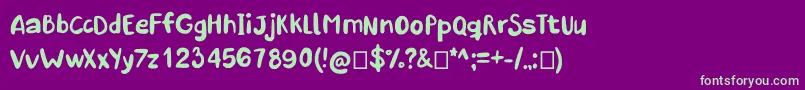Krema Font – Green Fonts on Purple Background