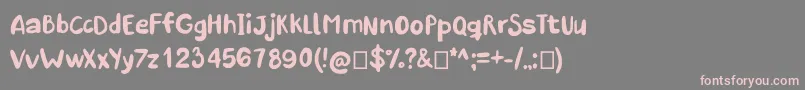 Krema Font – Pink Fonts on Gray Background