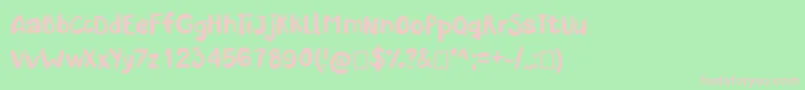 Krema Font – Pink Fonts on Green Background