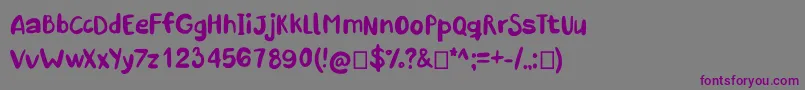 Krema Font – Purple Fonts on Gray Background