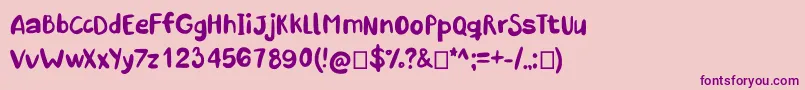 Krema Font – Purple Fonts on Pink Background