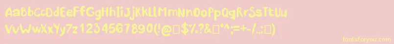 Krema Font – Yellow Fonts on Pink Background