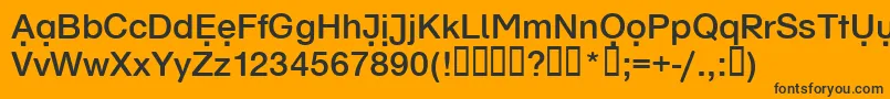 Schuvd Font – Black Fonts on Orange Background