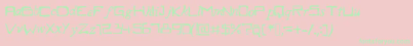 Squarebaby Font – Green Fonts on Pink Background