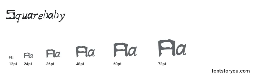 Squarebaby Font Sizes