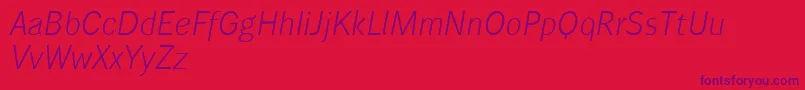 Wendelinreduced46leichtkursiv Font – Purple Fonts on Red Background