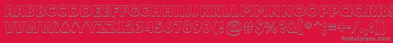 APlakattitul3DExtrabold Font – Gray Fonts on Red Background