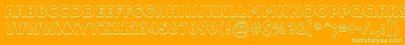 APlakattitul3DExtrabold Font – Green Fonts on Orange Background