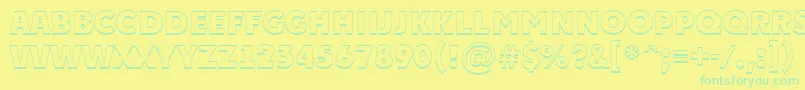 APlakattitul3DExtrabold Font – Green Fonts on Yellow Background