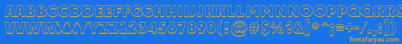 APlakattitul3DExtrabold Font – Orange Fonts on Blue Background