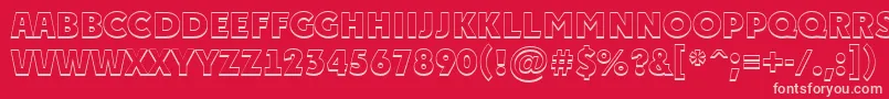 APlakattitul3DExtrabold Font – Pink Fonts on Red Background