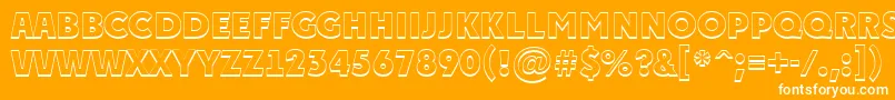 APlakattitul3DExtrabold Font – White Fonts on Orange Background