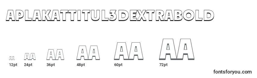 Размеры шрифта APlakattitul3DExtrabold