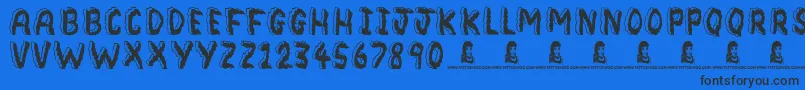 Bedrock Font – Black Fonts on Blue Background