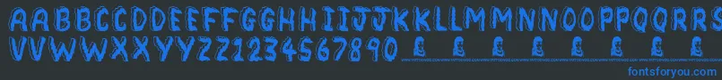 Bedrock Font – Blue Fonts on Black Background