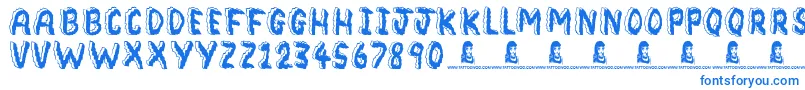 Bedrock Font – Blue Fonts on White Background