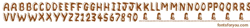 Bedrock Font – Brown Fonts on White Background