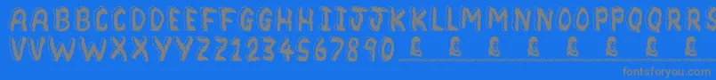 Bedrock Font – Gray Fonts on Blue Background