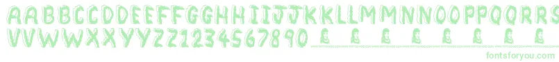 Bedrock Font – Green Fonts on White Background