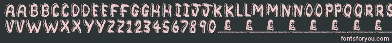 Bedrock Font – Pink Fonts on Black Background