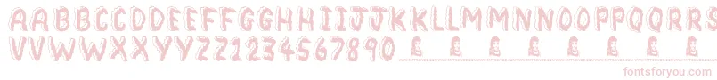 Bedrock Font – Pink Fonts on White Background