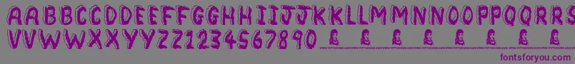 Bedrock Font – Purple Fonts on Gray Background