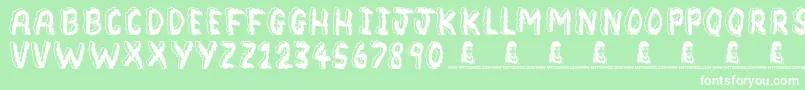 Bedrock Font – White Fonts on Green Background