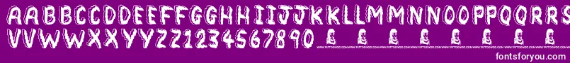 Bedrock Font – White Fonts on Purple Background