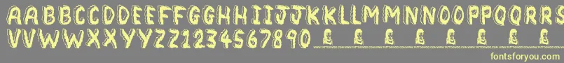 Bedrock Font – Yellow Fonts on Gray Background
