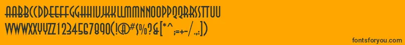 Annac Font – Black Fonts on Orange Background