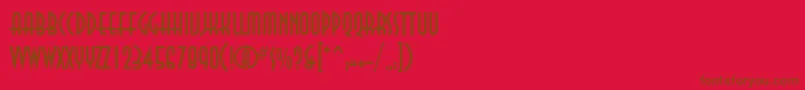 Annac Font – Brown Fonts on Red Background