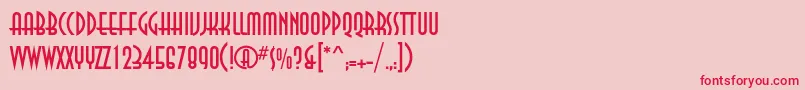 Annac Font – Red Fonts on Pink Background