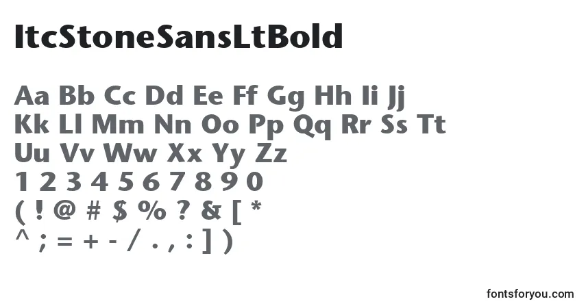 Шрифт ItcStoneSansLtBold – алфавит, цифры, специальные символы
