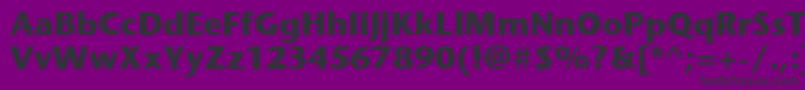 Шрифт ItcStoneSansLtBold – чёрные шрифты на фиолетовом фоне