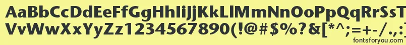 ItcStoneSansLtBold Font – Black Fonts on Yellow Background