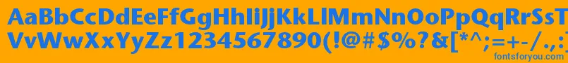 ItcStoneSansLtBold Font – Blue Fonts on Orange Background