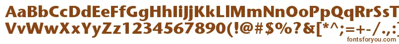 Шрифт ItcStoneSansLtBold – коричневые шрифты на белом фоне