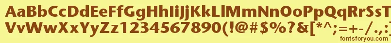 ItcStoneSansLtBold Font – Brown Fonts on Yellow Background