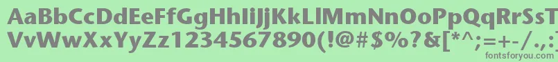 フォントItcStoneSansLtBold – 緑の背景に灰色の文字