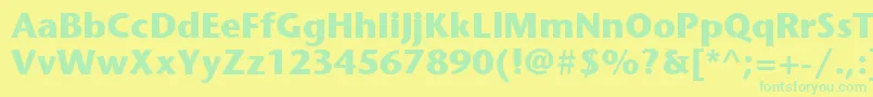 ItcStoneSansLtBold Font – Green Fonts on Yellow Background